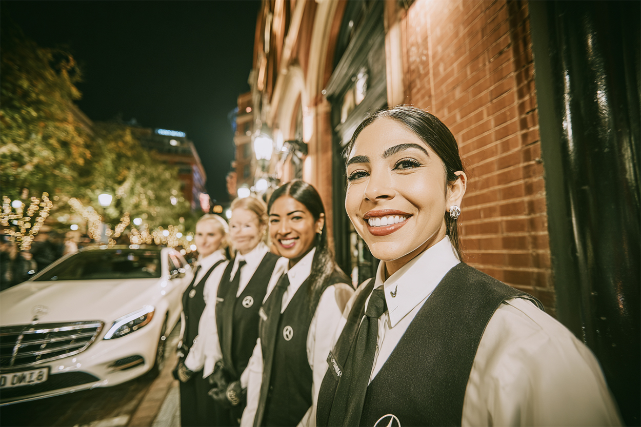 Valet team welcoming guests